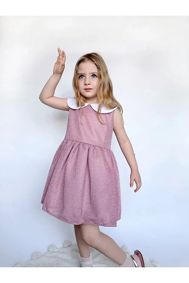 Детское платье для девочек с блестками Linola Baby Kids, Pink