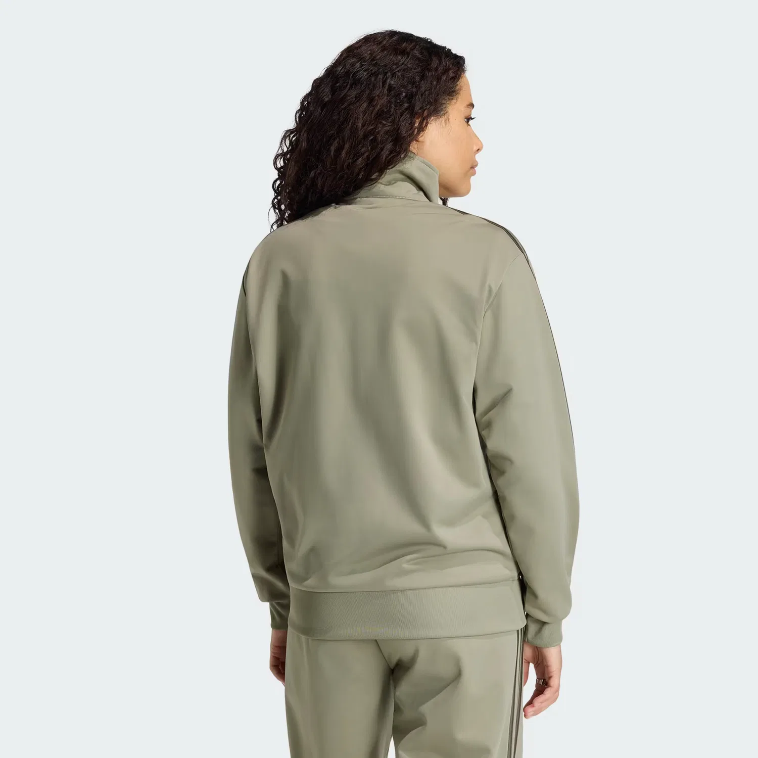 Женская олимпийка свободного кроя Firebird Track Top Loose Adidas Originals, серебристо-серый/оливковый — фото 3