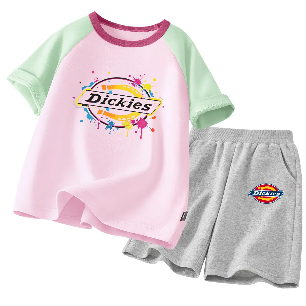 Детский спортивный костюм с логотипом Dickies, Spray Purple White+S Logo K Gray — фото 4