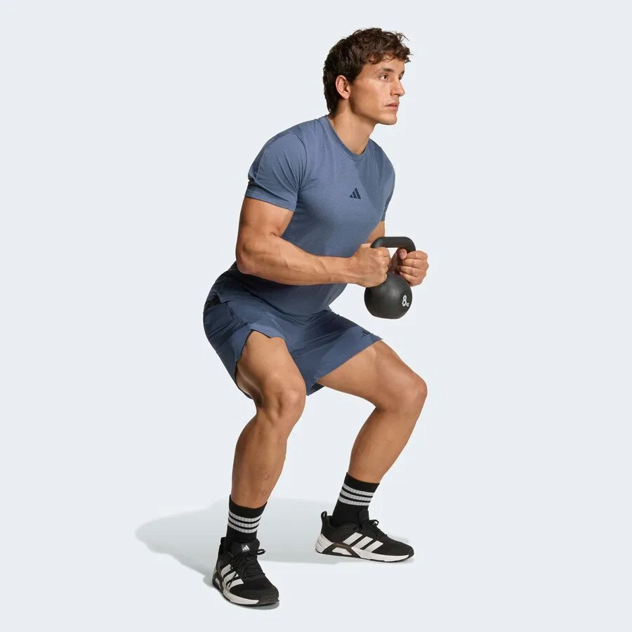 Спортивная футболка ADIDAS PERFORMANCE Regular Performance Shirt в пыльно-голубом цвете