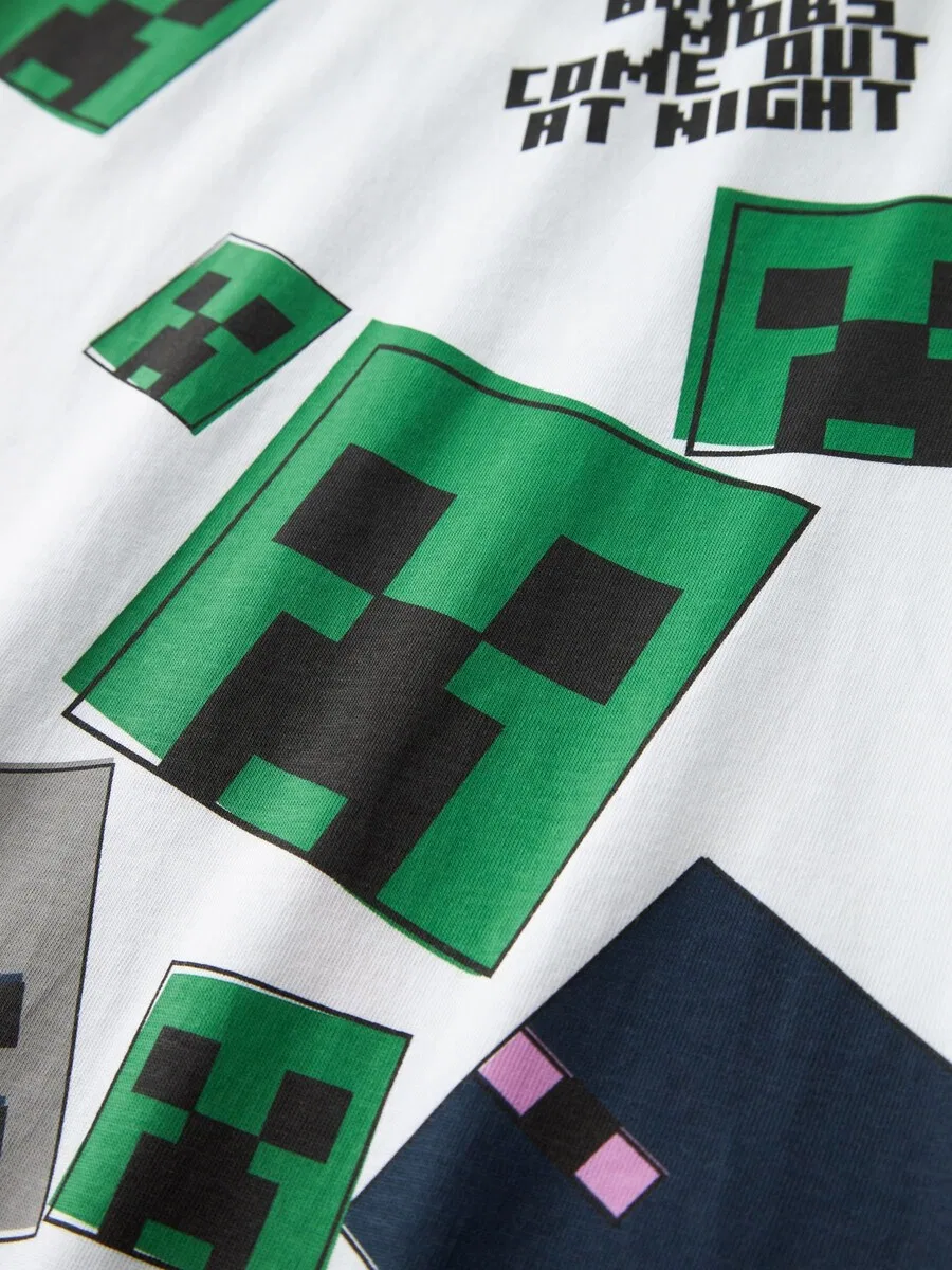 Футболка NAME IT 'NMMMinecraft' белого цвета — фото 3