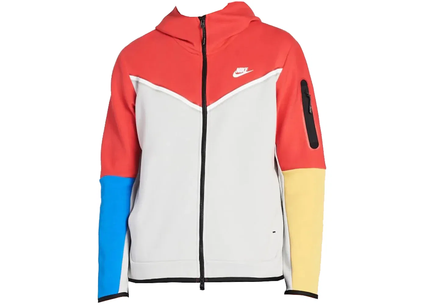 Мужская куртка с капюшоном Nike Sportswear Tech Fleece Hoodie, Lobster/Grey Fog/White