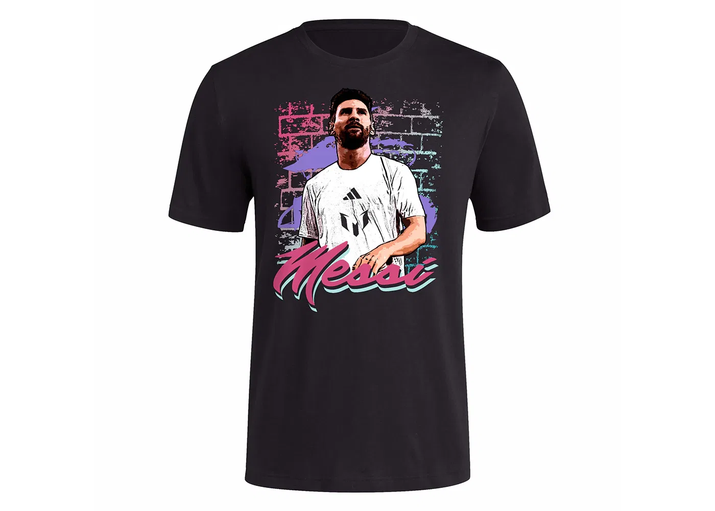 Мужская футболка с принтом Messi Mural Tee Adidas, Black