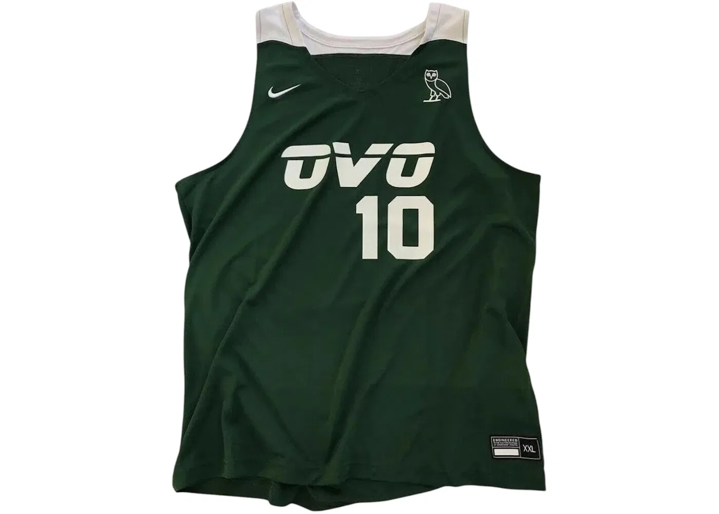 Мужская баскетбольная майка с принтом Nike x OVO Bounce Player Exclusive OVO Fest, зеленый
