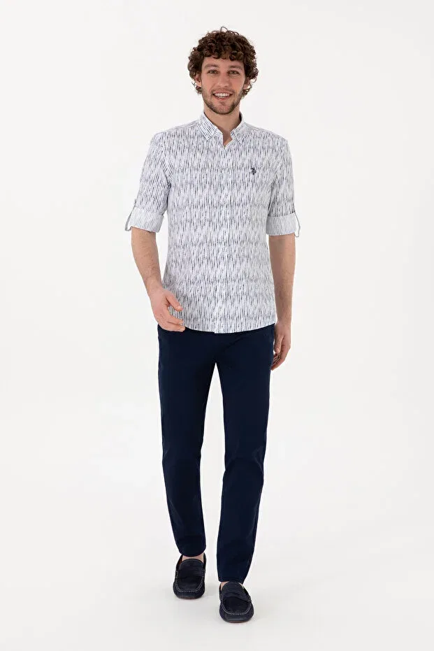 Мужские брюки из текстиля Узкий покрой U.S. Polo Assn., Navy Blue — фото 2