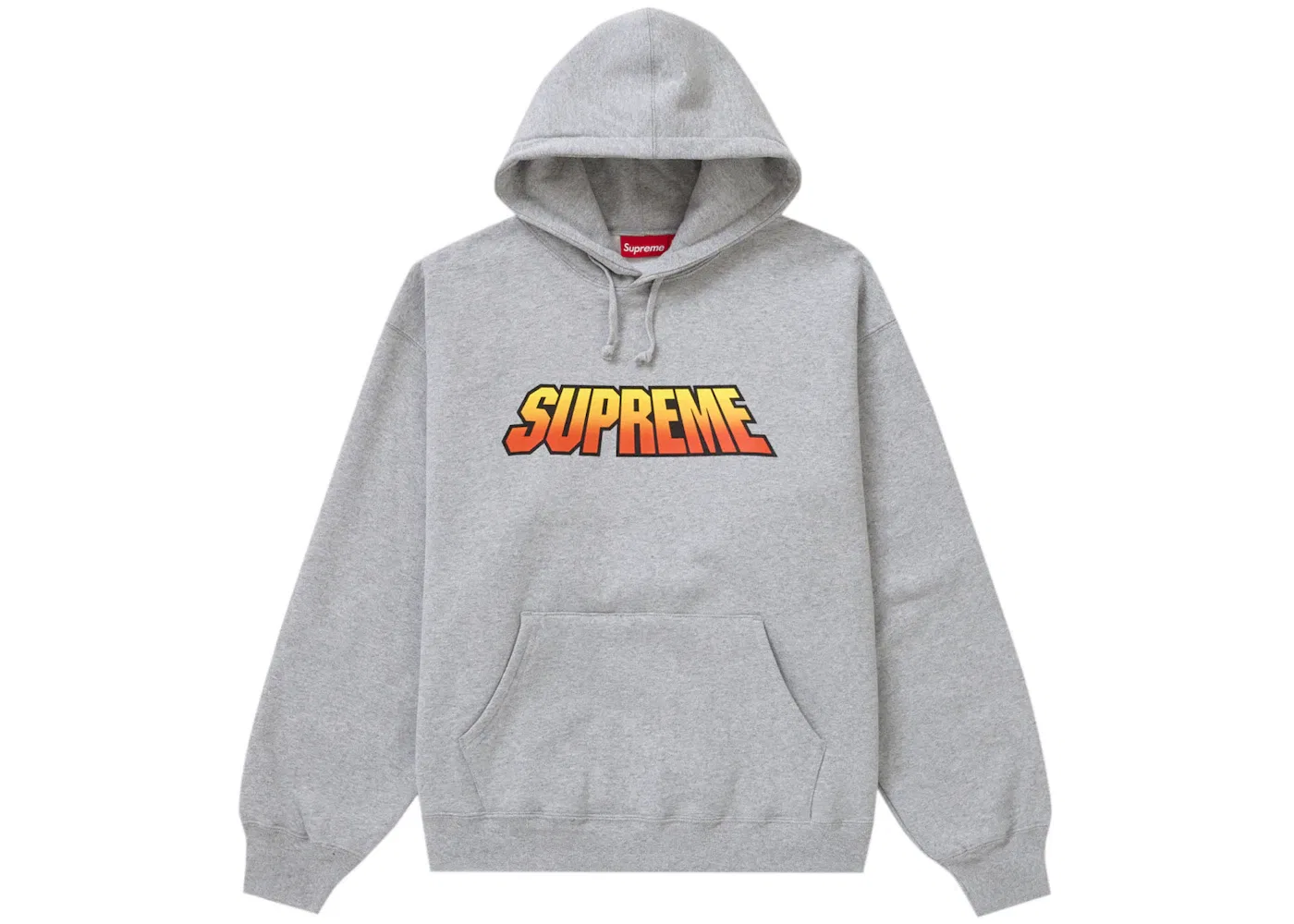 Мужская худи с принтом Supreme Sweatshirt, Heather Grey