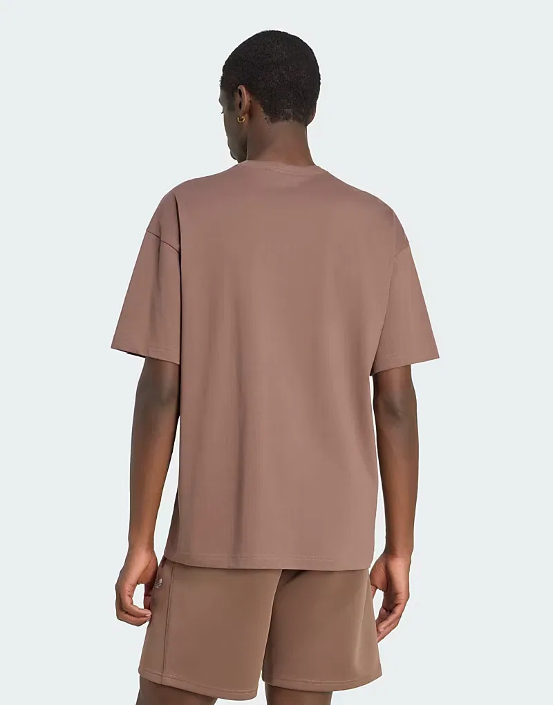 Футболка Adidas Originals Trefoil essentials spacer loose tee, коричневый — фото 2