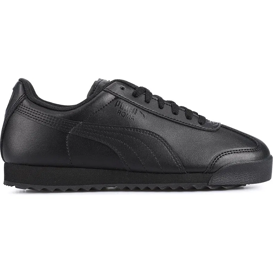 Кроссовки повседневные с синтетической кожей Roma Basic Jr Puma, Черный
