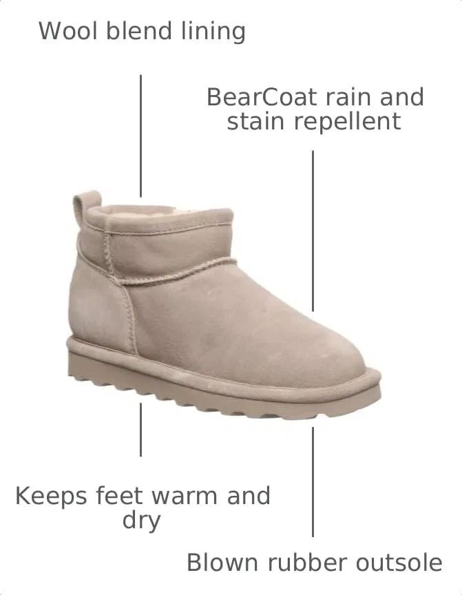 Детские ботинки для девочек с принтом Shorty BEARPAW, Mushroom — фото 3