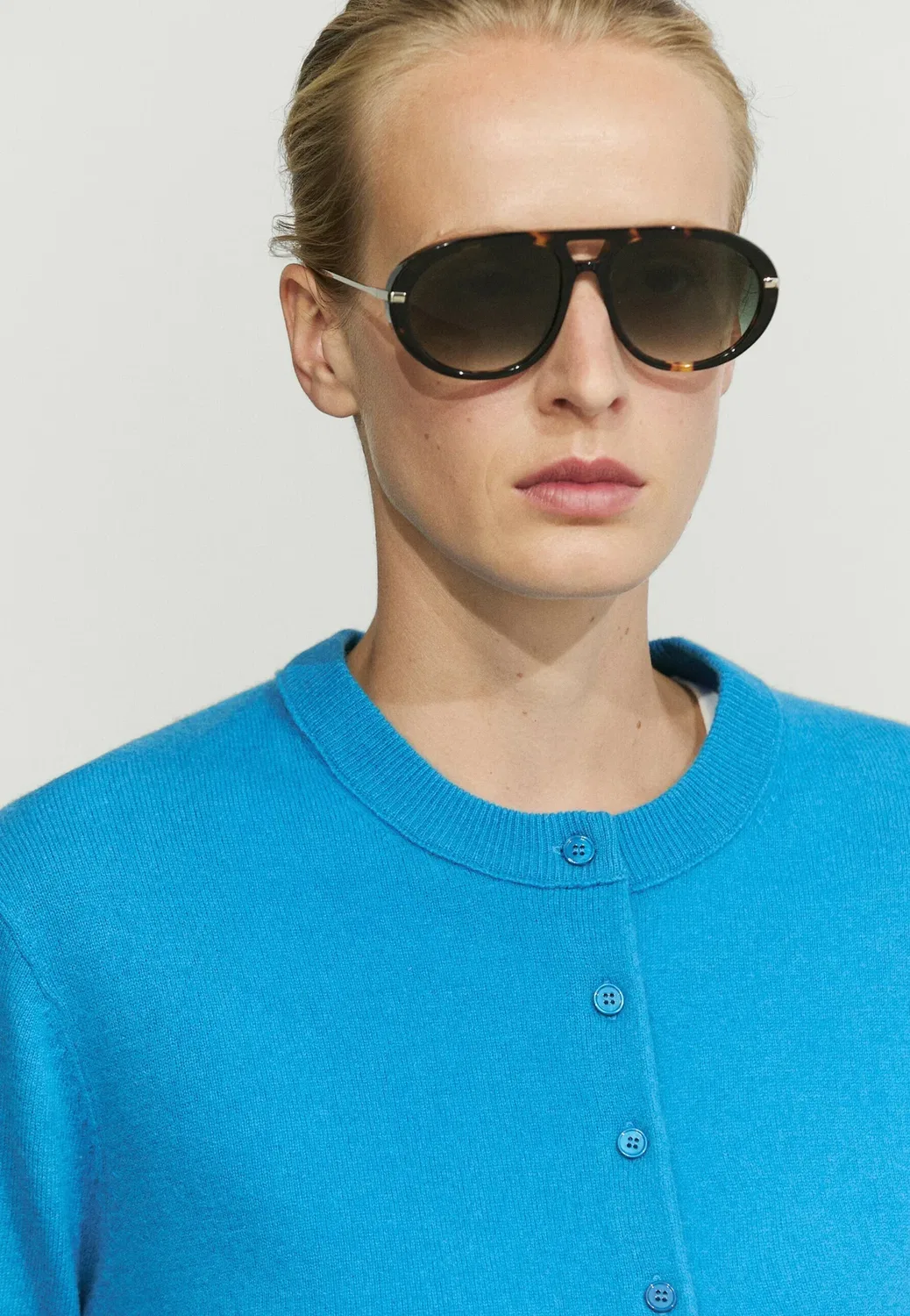 Кардиган Massimo Dutti, Turquoise — фото 4