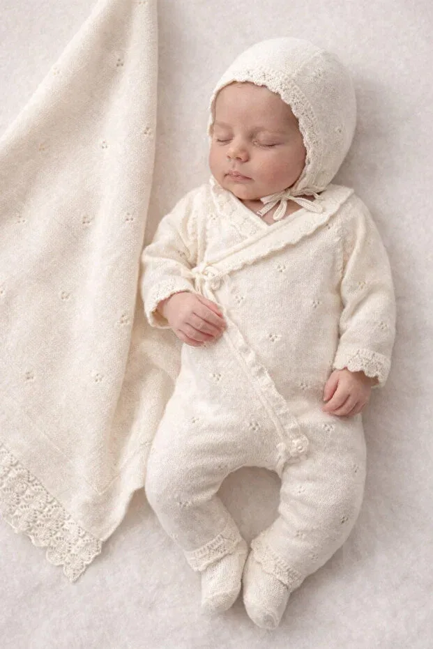Детский комплект для новорожденных из хлопка Aura baby girl Naka Concept, Beige — фото 2