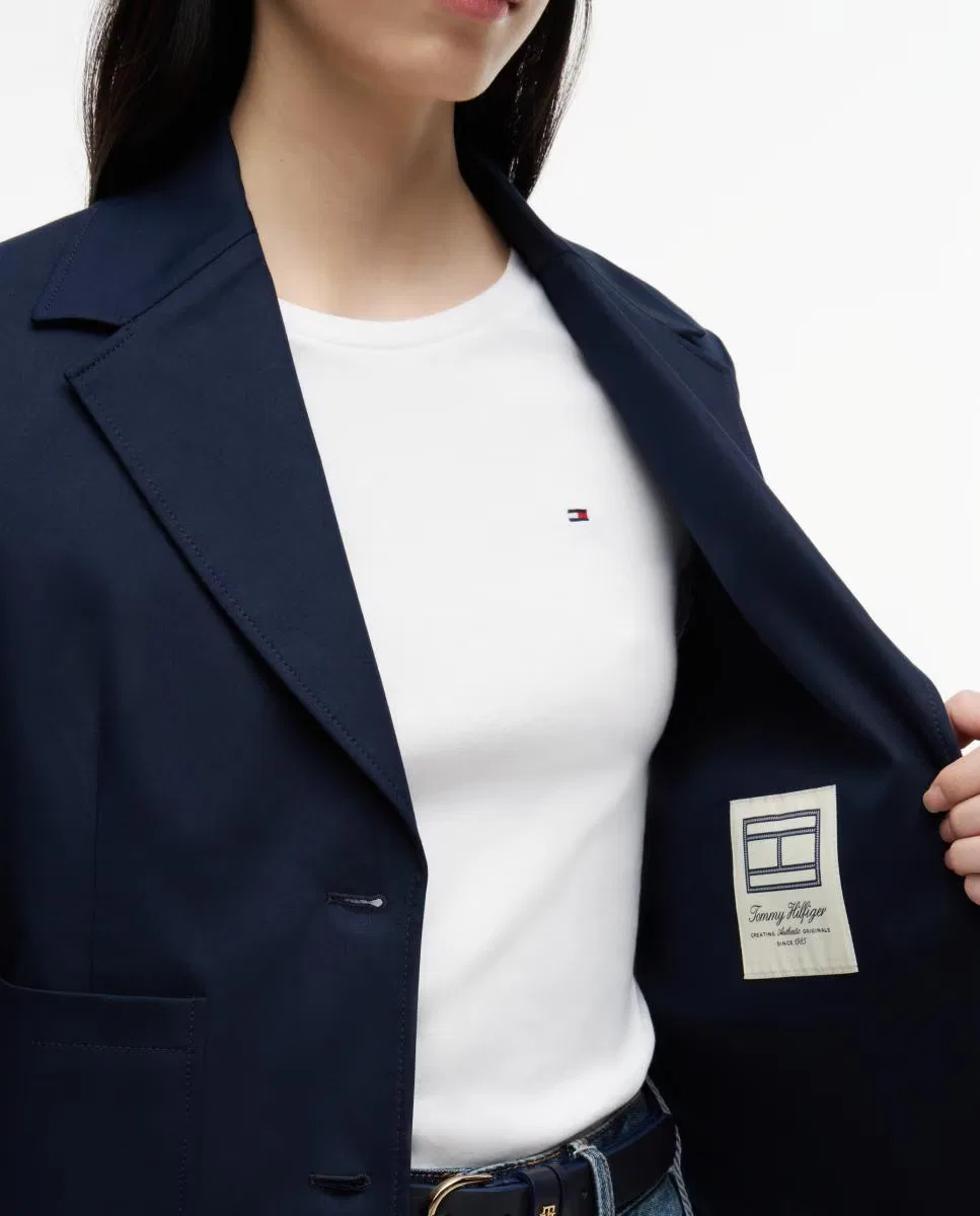 Пиджаки, Blazer Chino Logo Pecho, Tommy Hilfiger, темно-синий — фото 3