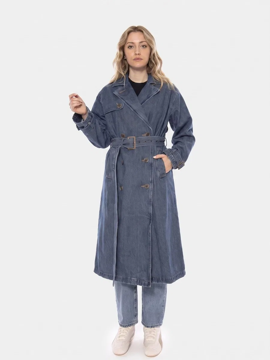 Куртка LEVI'S для межсезонья из синей джинсовой ткани
