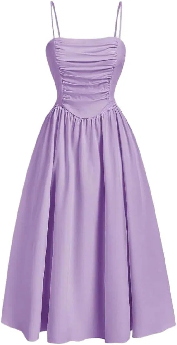 Женское пляжное платье на бретелях, Purple