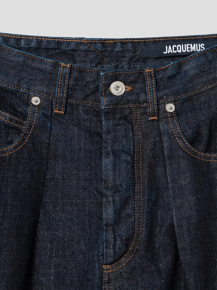 Джинсы широкие Ovalo JACQUEMUS, Dark Navy — фото 3