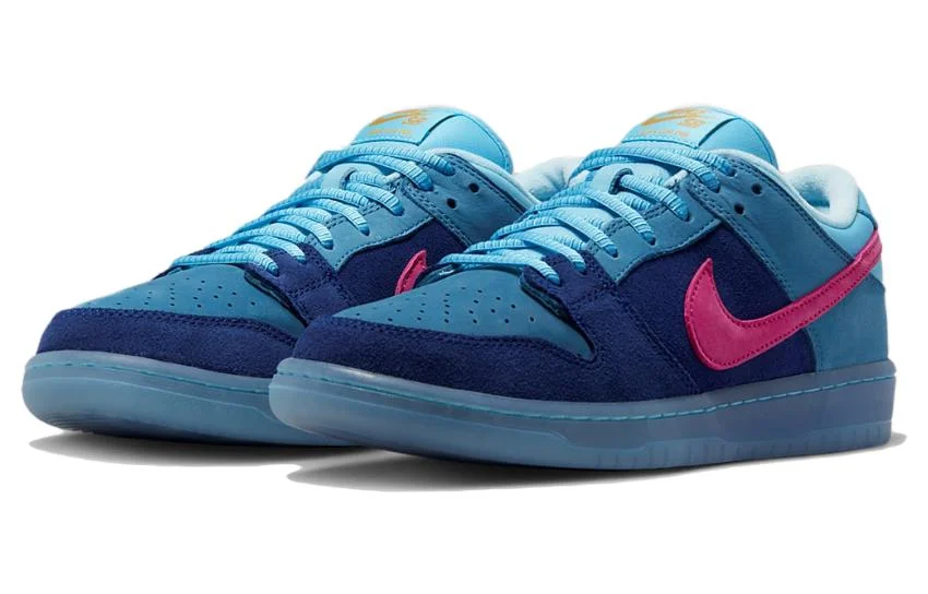 Кроссовки Nike SB Dunk Low, синий/розовый — фото 3