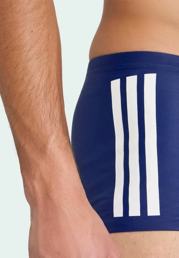 Плавки-боксеры 3S - плавательные трусы Adidas Performance, белый/темно-синий — фото 4