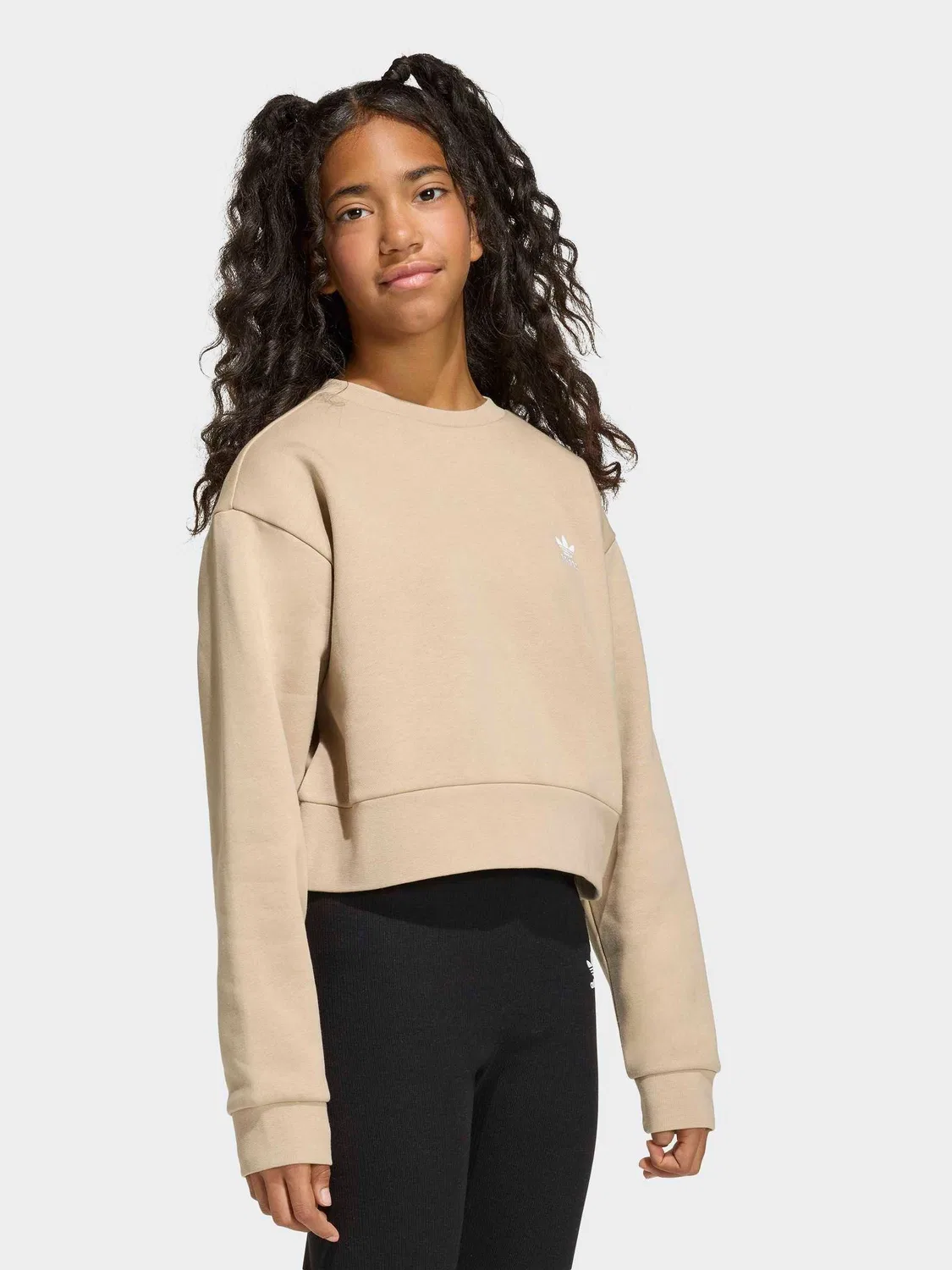 Свитшот с свободной посадкой Boxy Crew, adidas Originals, коричневый
