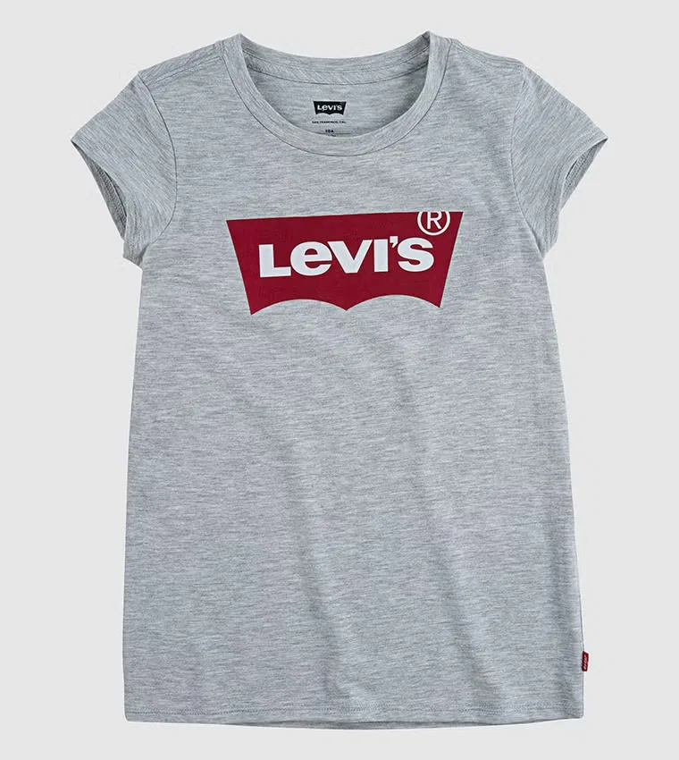 Футболка с принтом прямого кроя Levi'S, серый