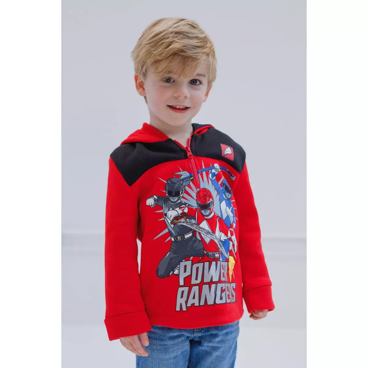 Детское худи с принтом Mighty Morphin Power Rangers Fleece Hoodie Power Rangers, Red — фото 2