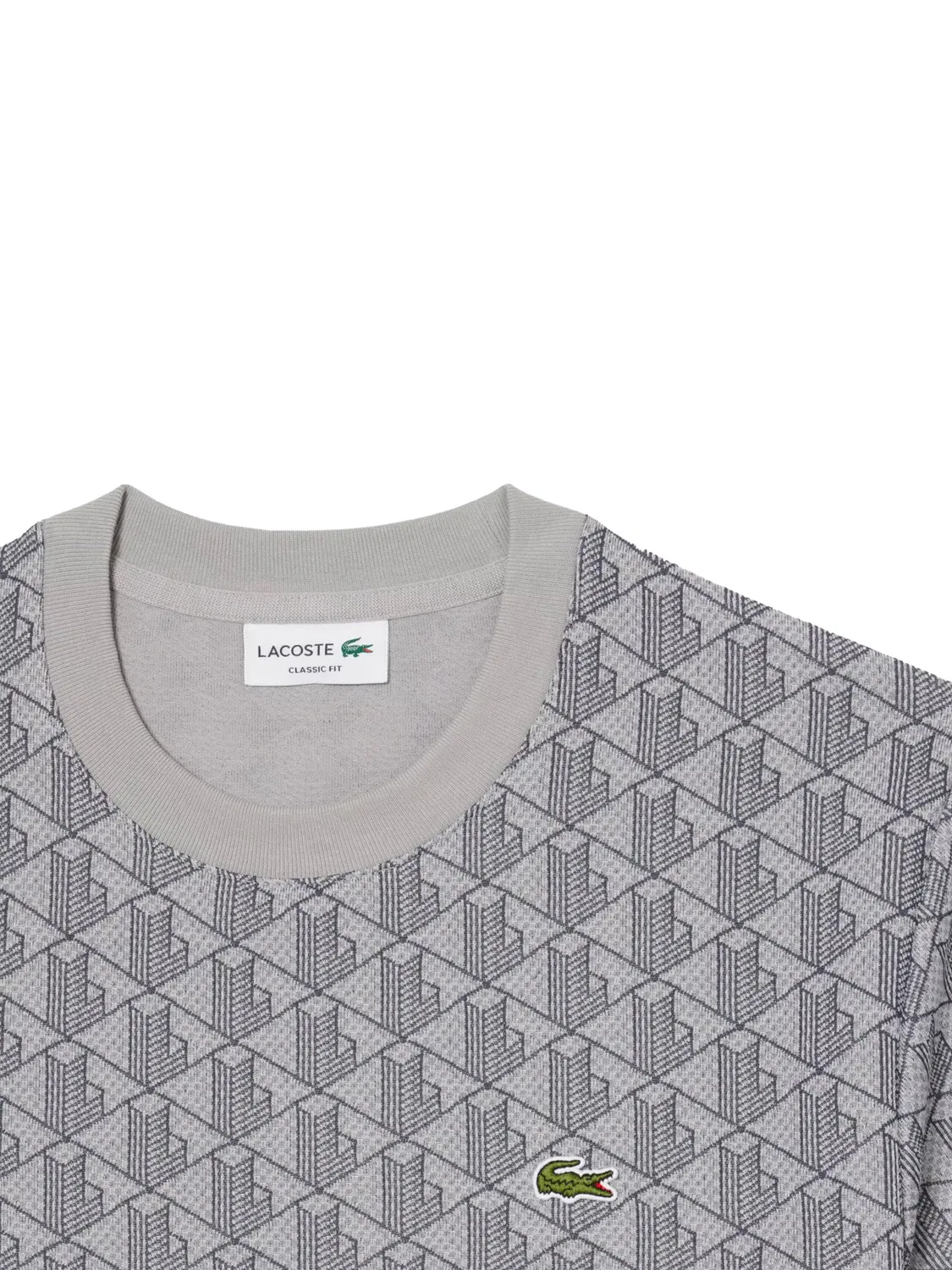 Футболка с геометрическим принтом Lacoste, серый — фото 2