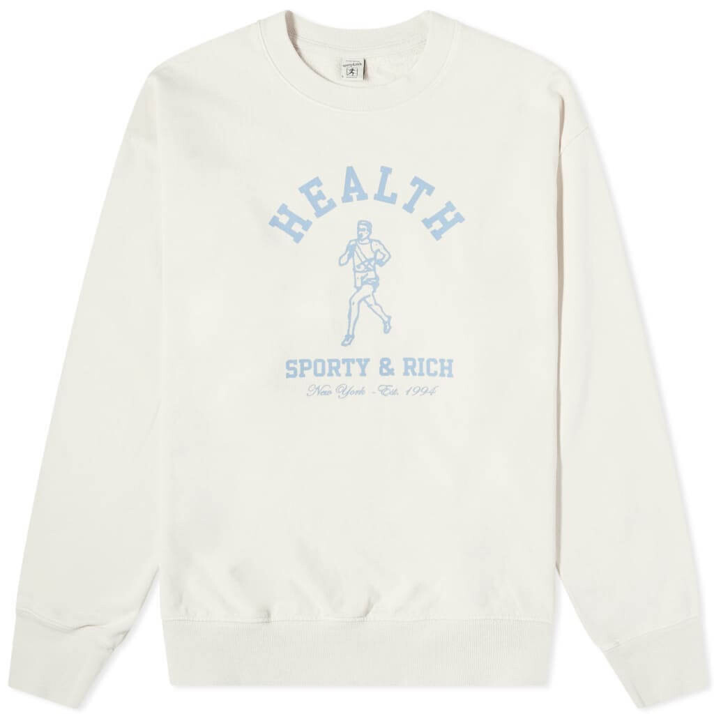 

Свитшот Sporty & Rich NY Running Club Unisex, кремовый, Бежевый, Свитшот Sporty & Rich NY Running Club Unisex, кремовый