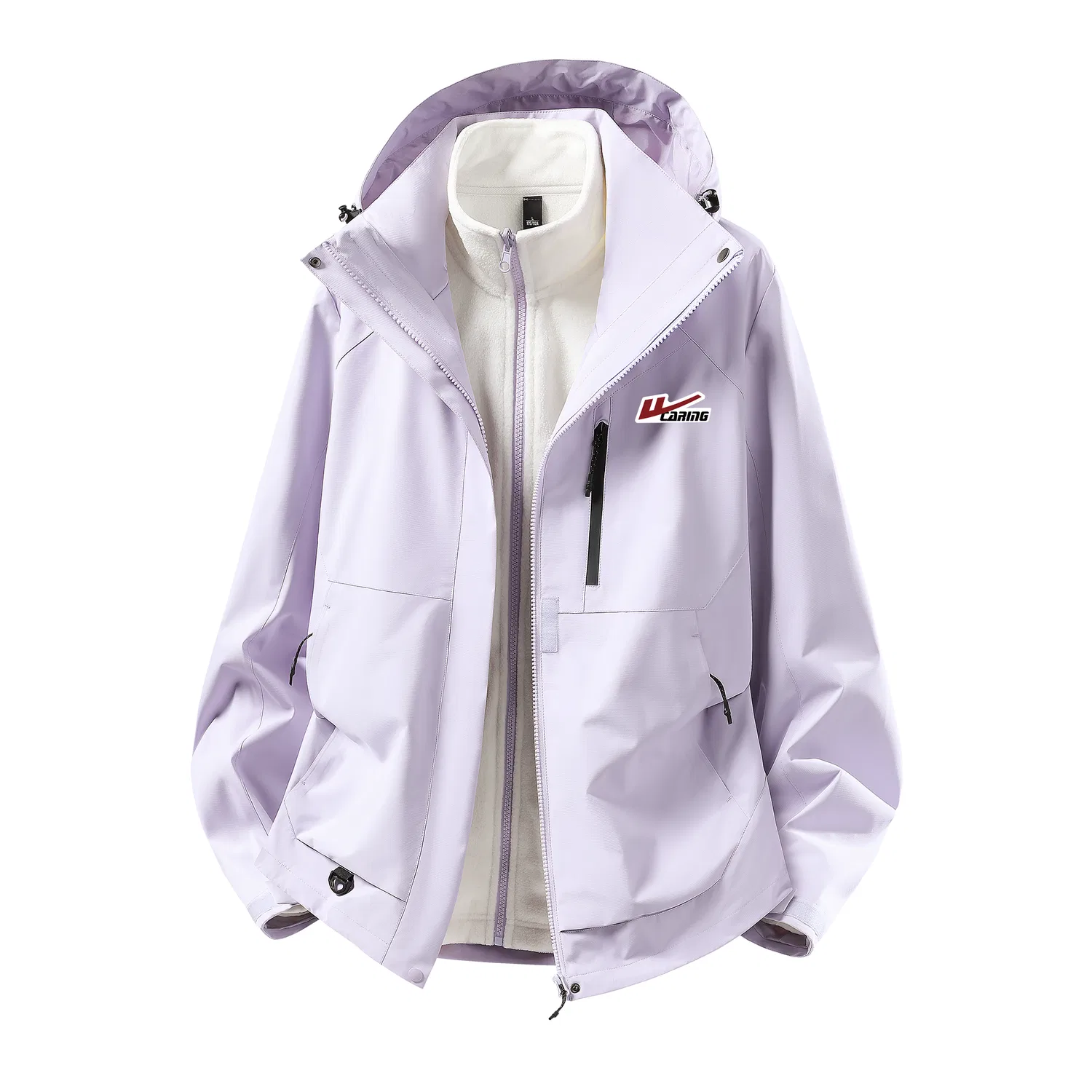 Детский ветрозащитный плащ с капюшоном, комплект из двух предметов, Lilac, WARRIOR