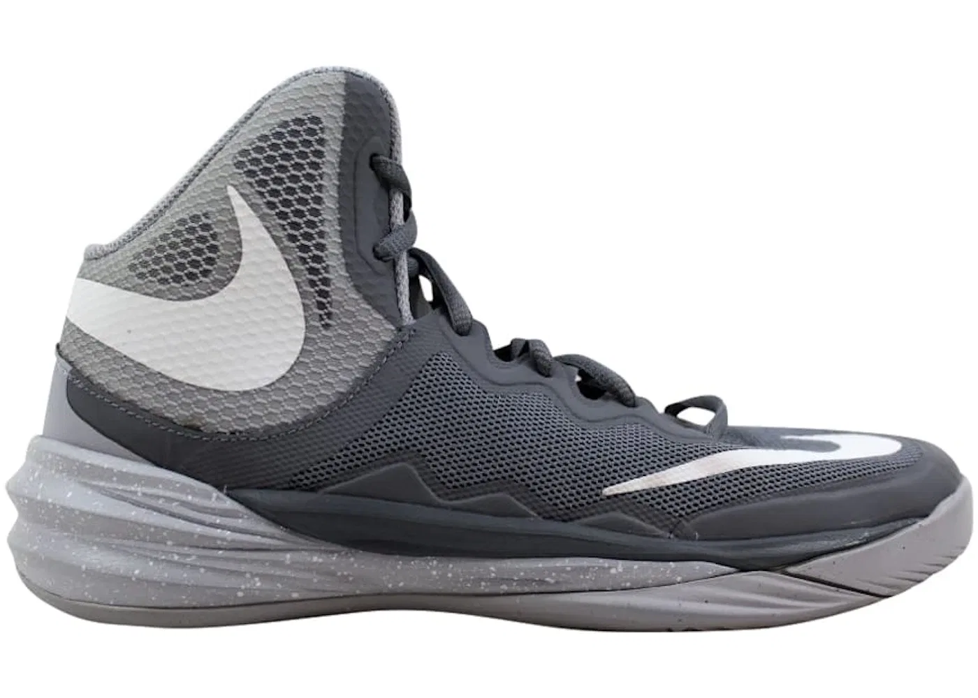 Детские кроссовки для мальчиков с высокой производительностью Nike Prime Hype DF 2 Nike, Cool Grey/White-Wolf Grey-Black