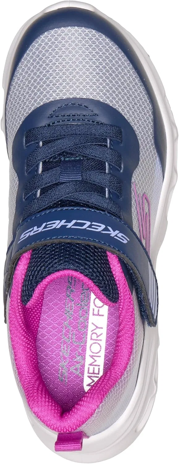 Детские кроссовки для девочек Glide-Step Drift Skechers, Navy Textile/Multi Trim — фото 3