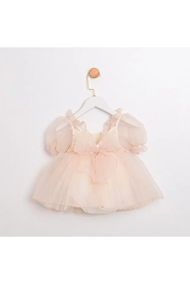 Детское платье для девочек с кружевом Juliet-Tulle Pitababy, Ecru — фото 2