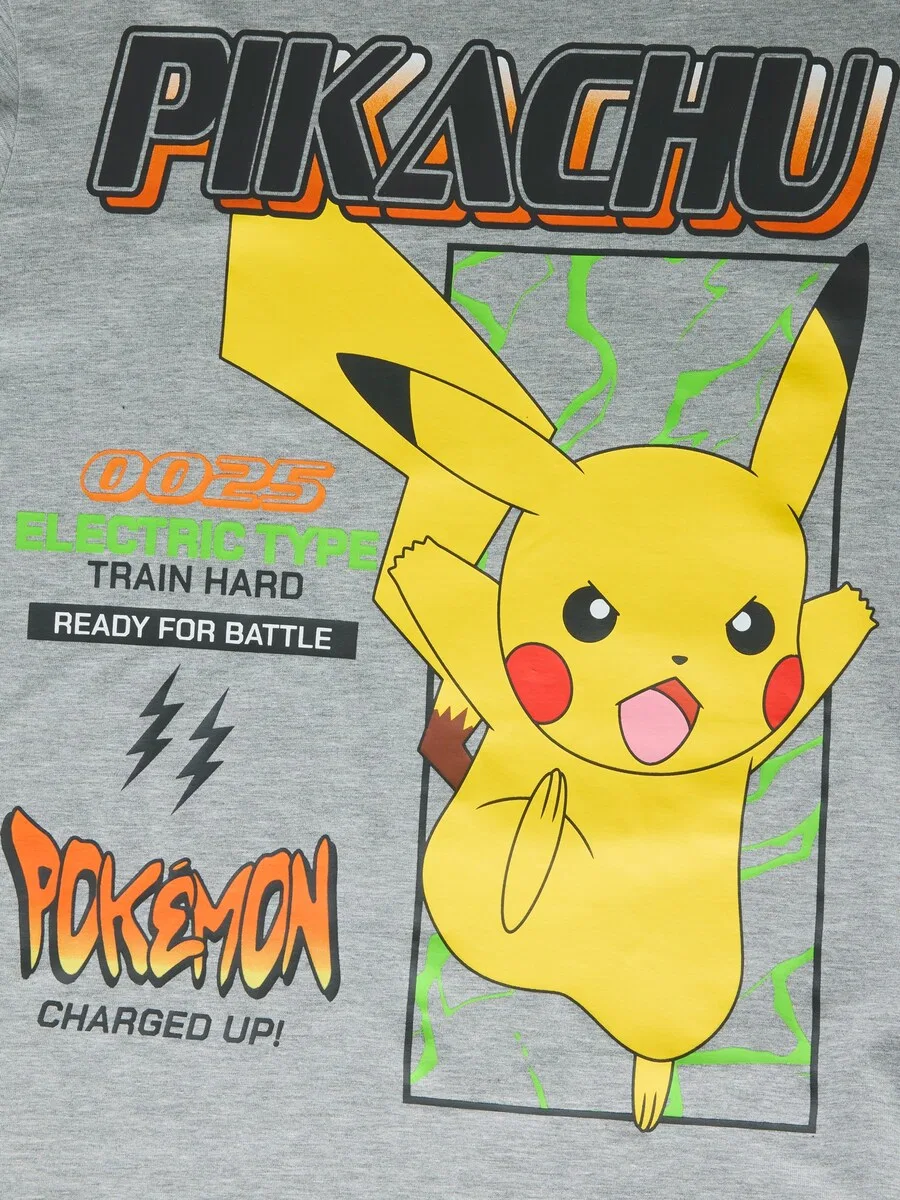 Футболка NAME IT 'NKMSyx Pokemon' серого цвета с пятнистым рисунком — фото 4