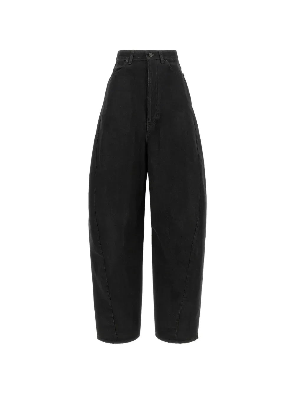Рваные широкие джинсы BALENCIAGA, черный