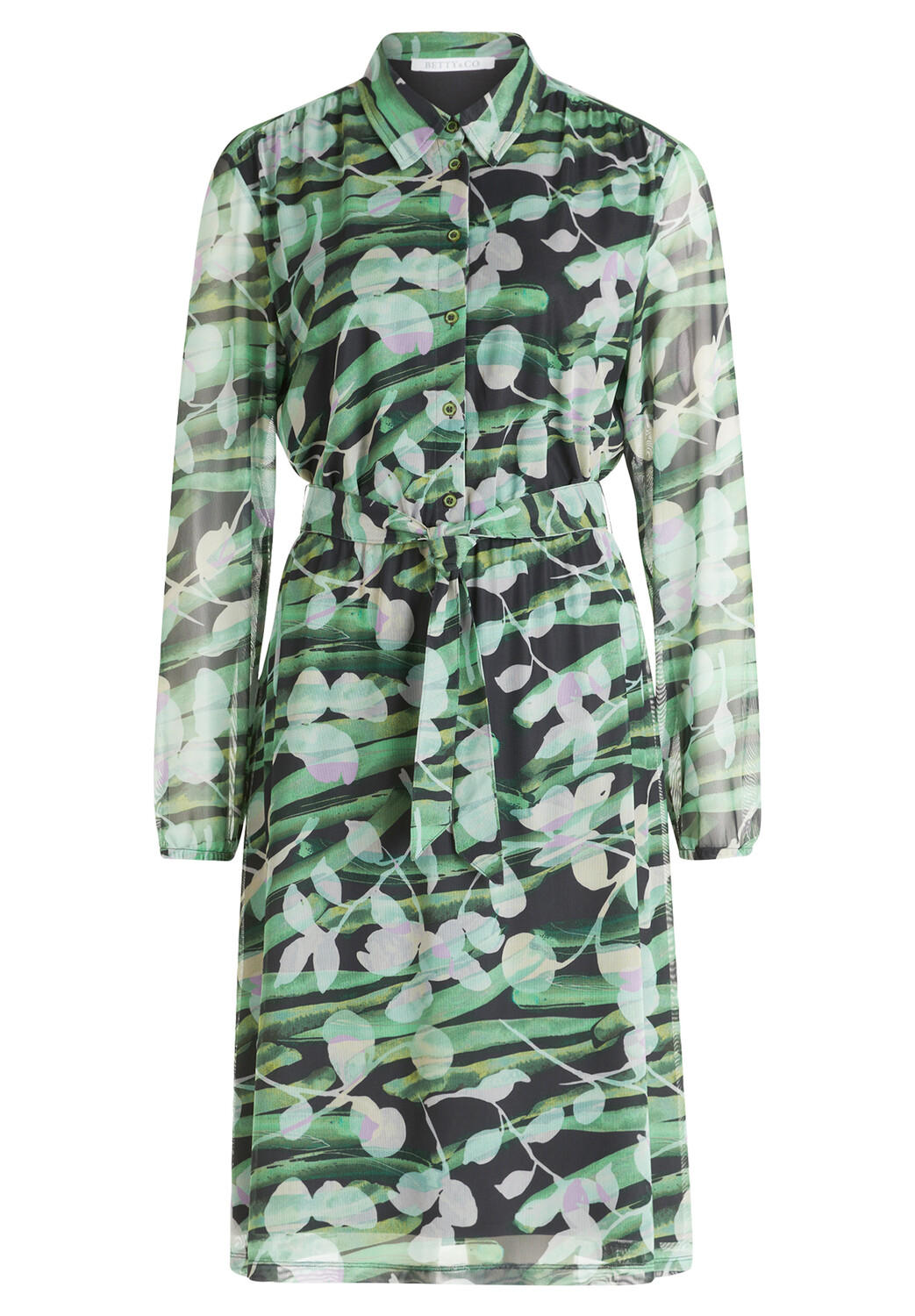 

Платье BETTY & CO Midi mit Knopfleiste, цвет Green/Green