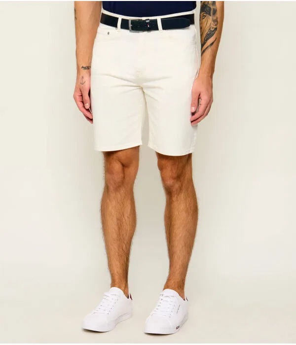 Мужские джинсовые шорты прямого кроя Lacoste, Ecru