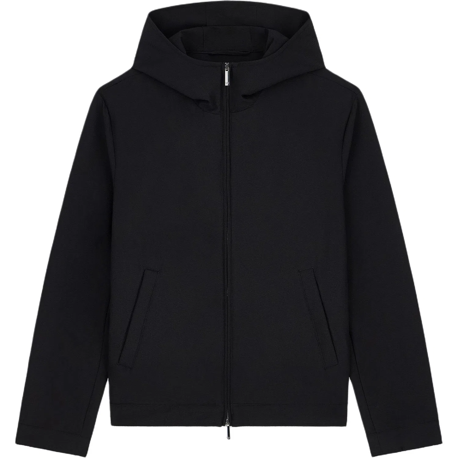 Мужской пуховик с воротником-стойкой, прямой крой Turtleneck, EMPORIO ARMANI, Black