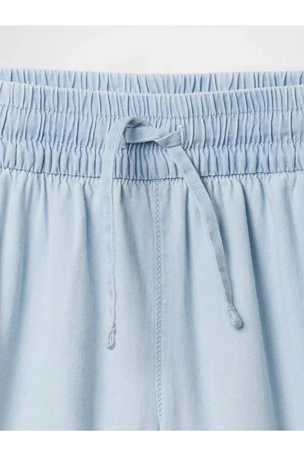Детские шорты для девочек хлопковые Plain Gap, Blue-000 — фото 2