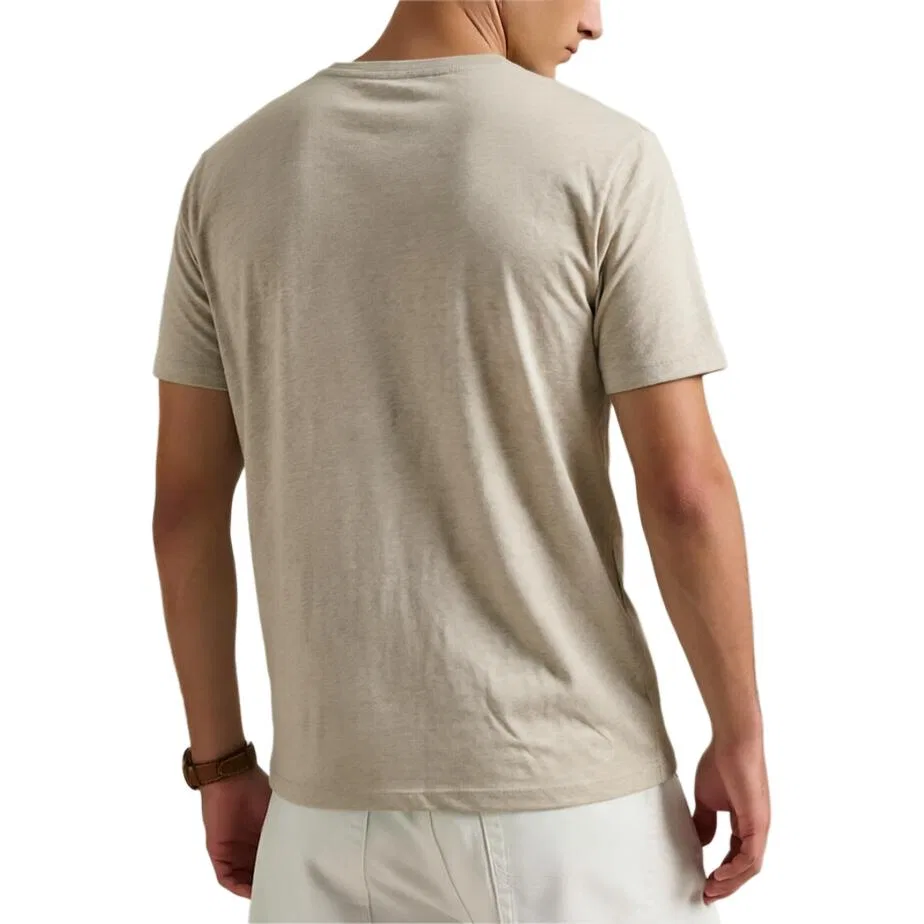 Мужская футболка с круглым вырезом Beige Polo Ralph Lauren — фото 4