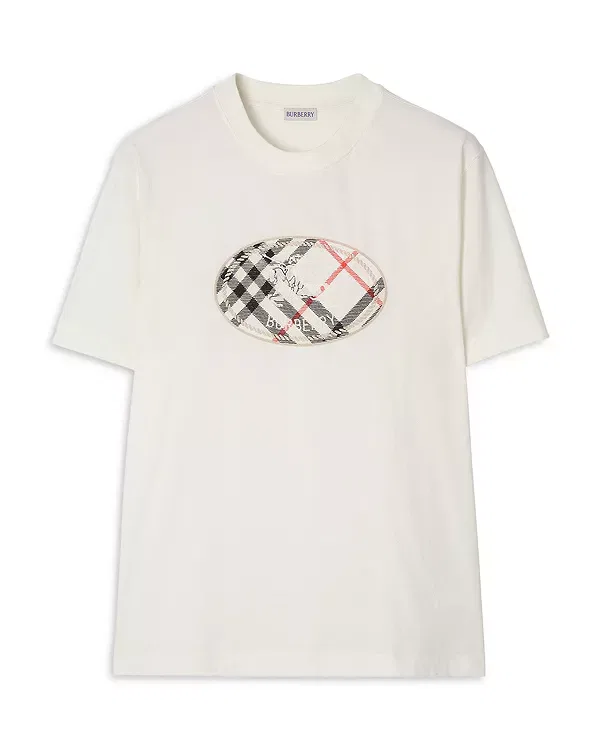 Мужская футболка с вышивкой Ryan Burberry, Chalk