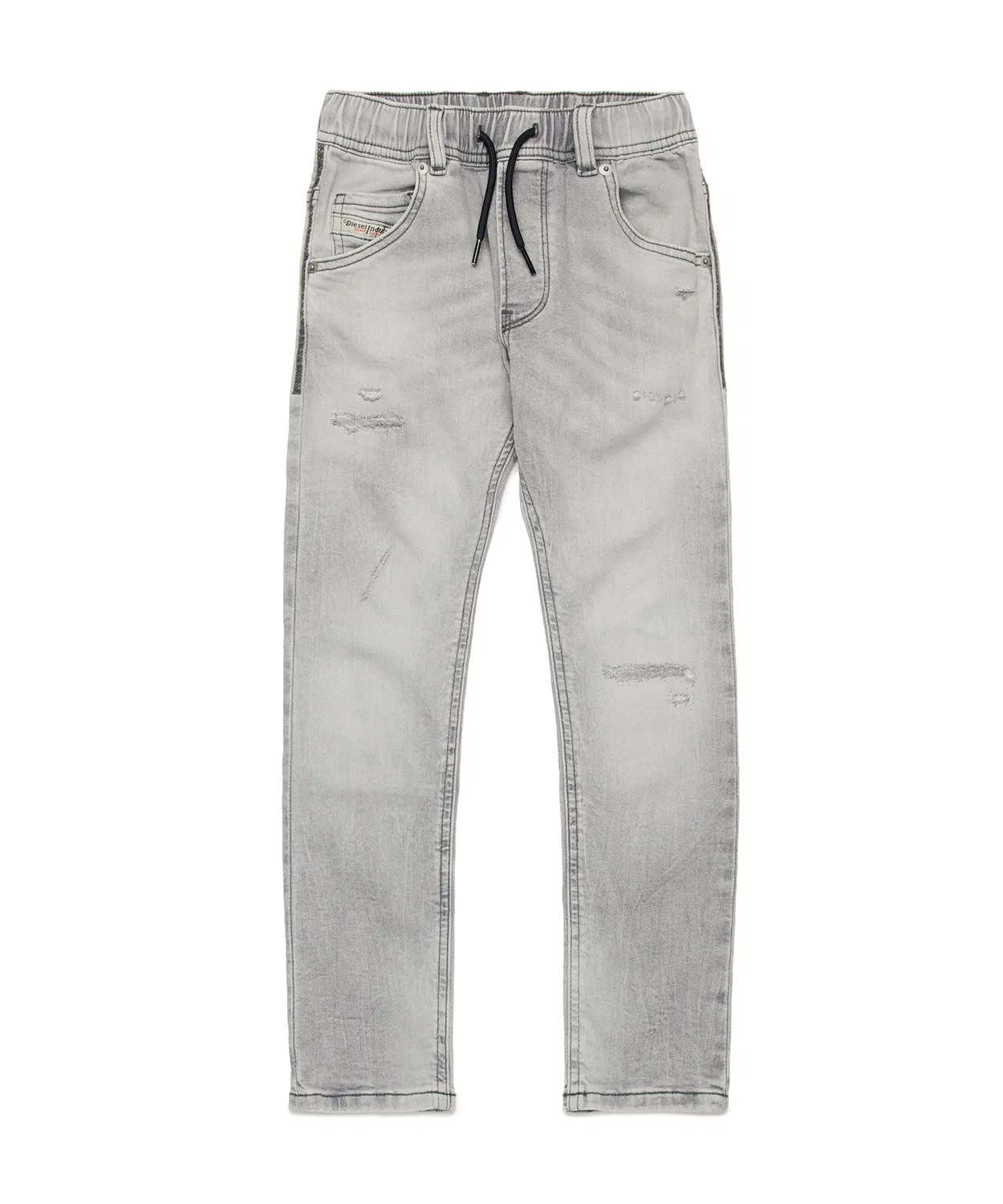 Детские джинсы прямого кроя с эластичным поясом DIESEL KIDS, Black