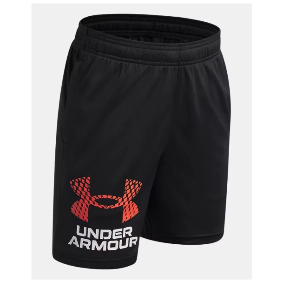 Детские шорты с логотипом UA Tech Logo Shorts Under Armour, Черно-красный — фото 3
