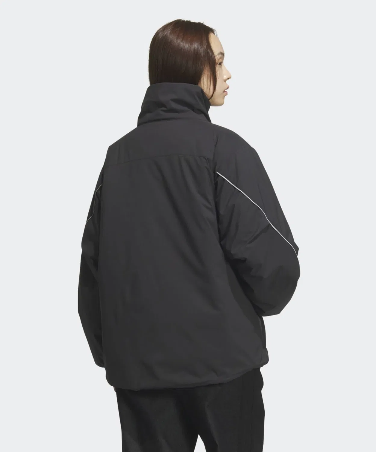 Женская куртка свободного кроя STADIUM CHROME Падд Мид JK Adidas, Black — фото 2