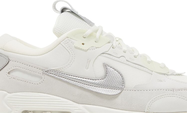 Кроссовки Nike Wmns Air Max 90 Futura 'White Metallic Silver', белый — фото 3