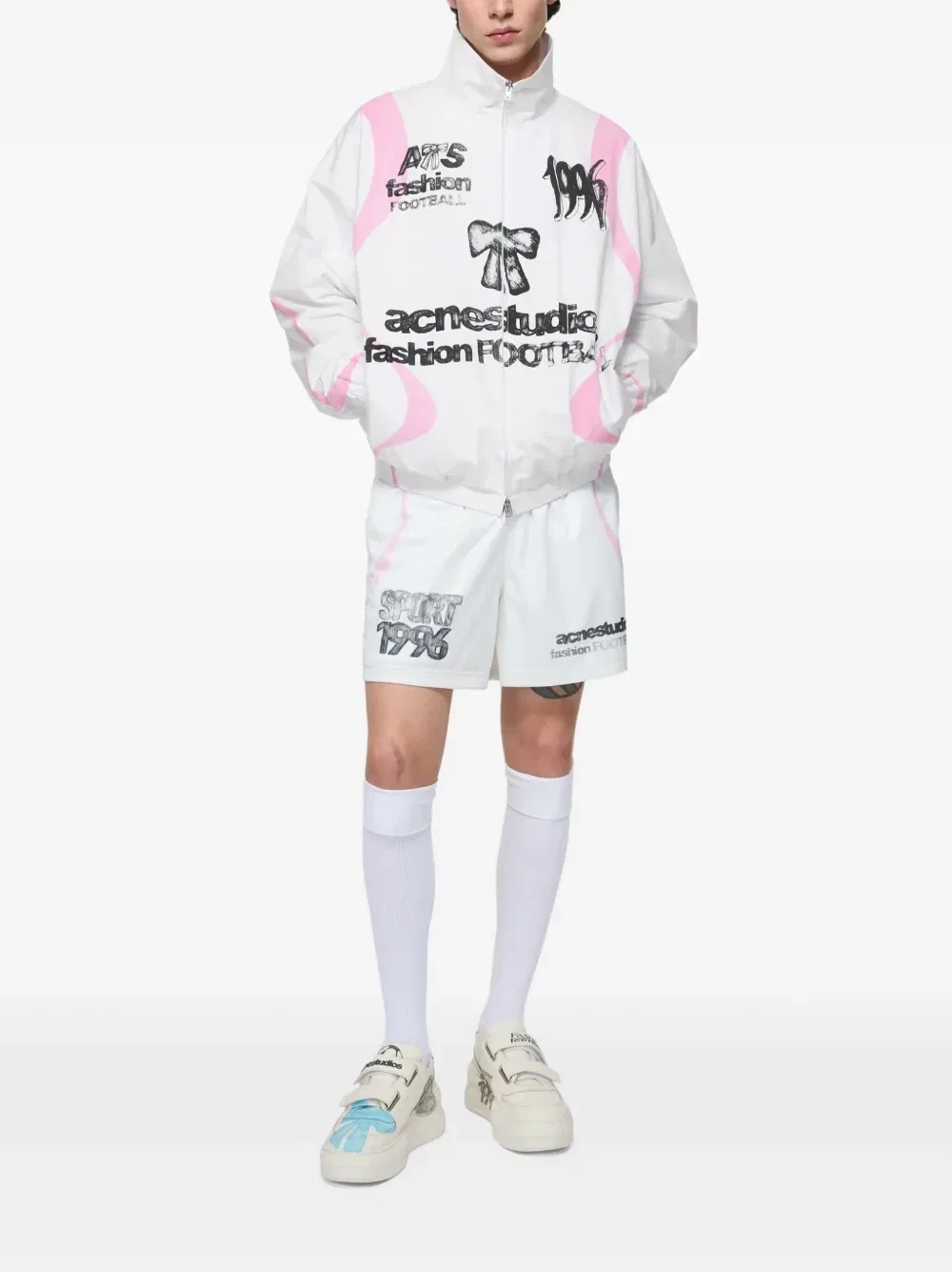 Техническая куртка с логотипом Acne Studios, белый — фото 2