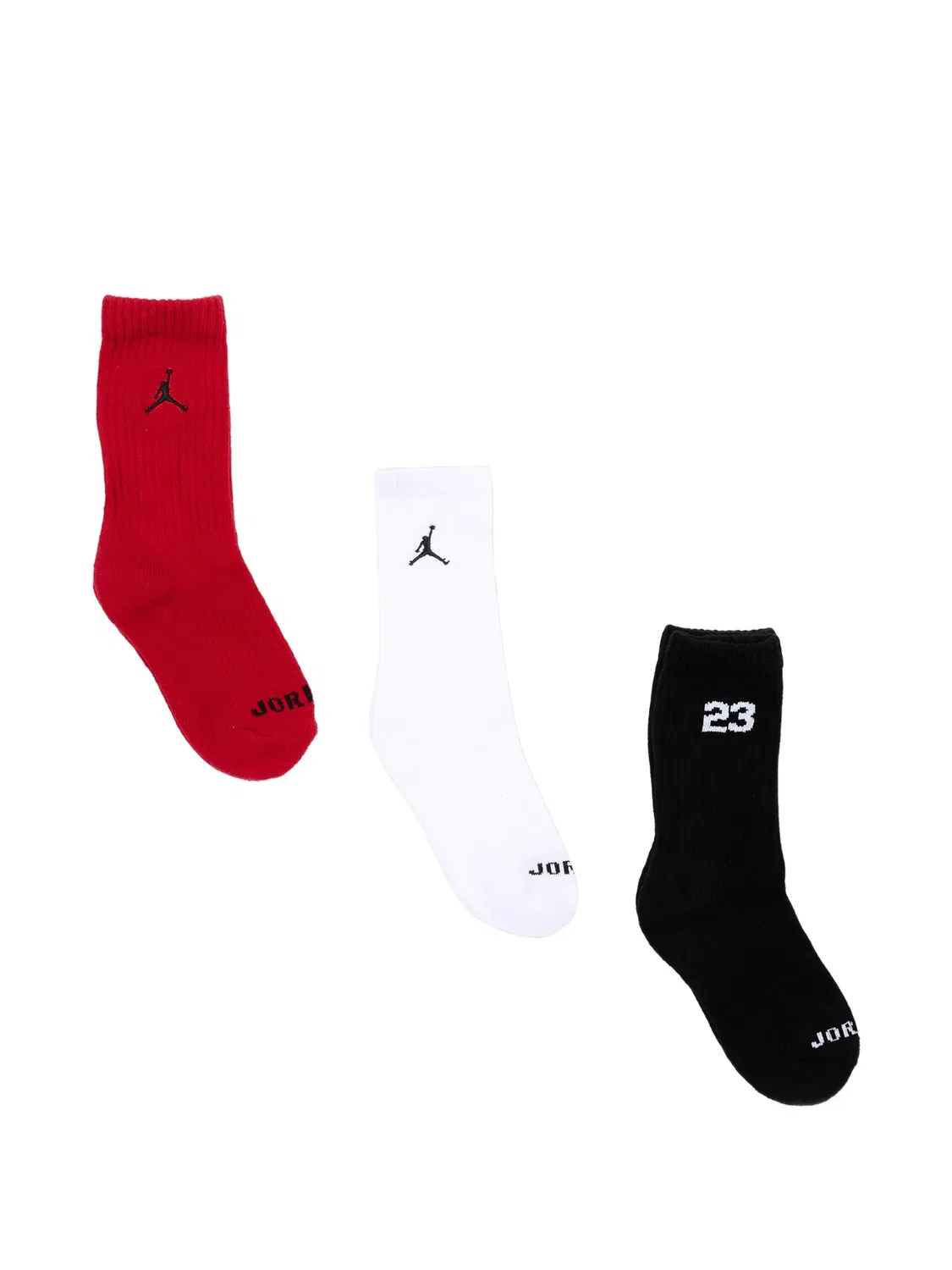 Комплект Jumpman из трех пар носков с вышитым логотипом Jordan Kids, красный