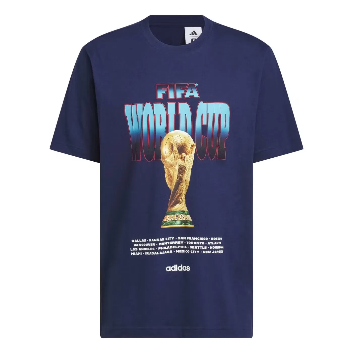 Футболка с принтом FIFA World Cup 26 Tour Adidas, темно-синий — фото 2