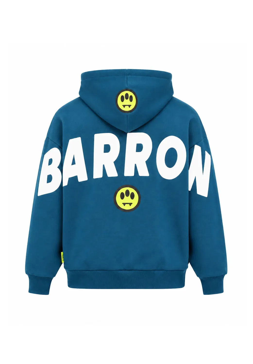 Худи макси с логотипом на спине, унисекс - худи Barrow, Teal — фото 2