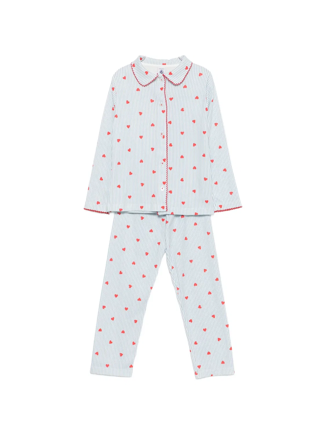Пижама в полоску с принтом Petit Bateau, синий
