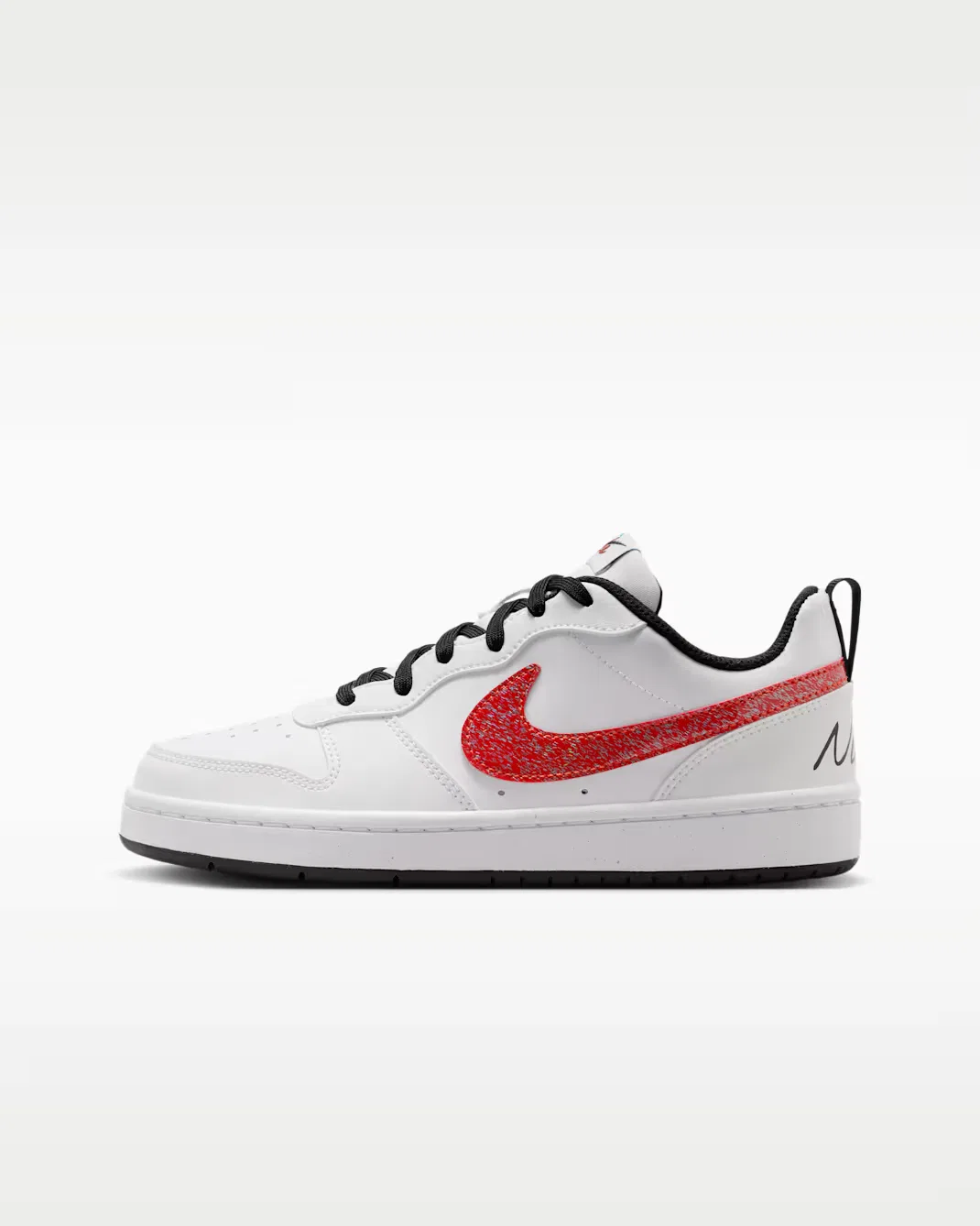 Кроссовки для детей постарше Nike Court Borough Low, White/Picante Red/Barely Volt/Current Blue