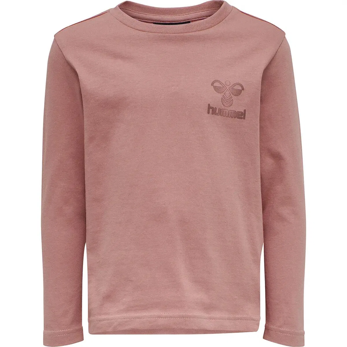 Детское лонгслив с принтом HMLDREI Hummel, Rosa / Bonbonrosa