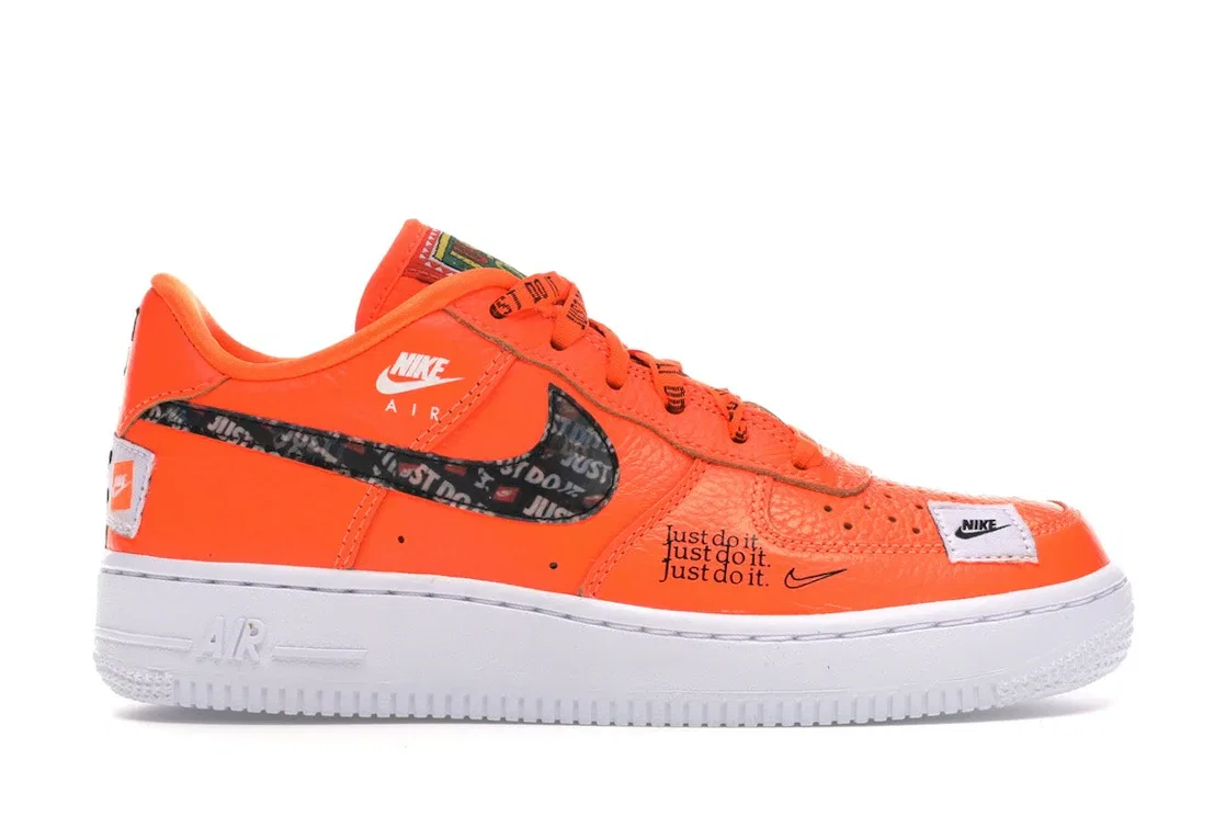 Детские кроссовки Lifestyle с длинным шнурком Nike Air Force 1 Low, White/Total Orange-Black